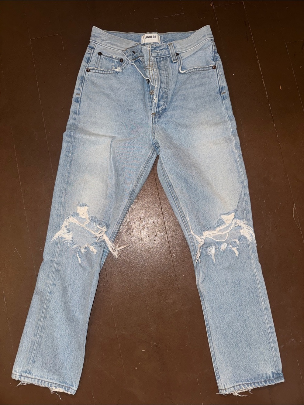 AGOLDE Light Blue Distressed Women’s Jeans